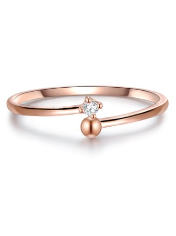 Glanzstücke München Ring Sterling Silber roségold Topas weiß in roségold