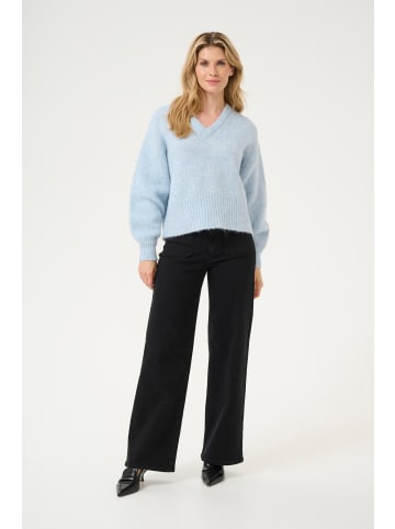 Kaffe Strickpullover KAtrina Loose fit in Celestial Blue Melange