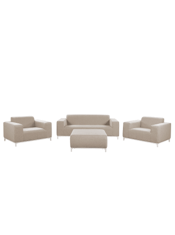 Beliani 4-tlg Lounge Set ROVIGO in Beige/Weiß