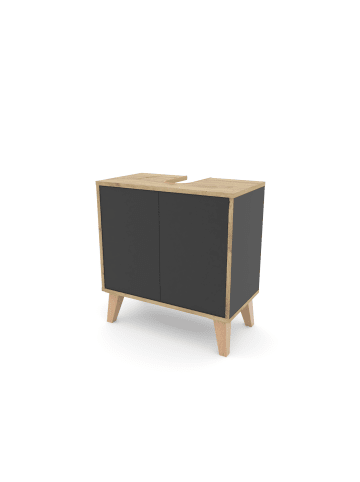 Phoenix Group AG  Waschbeckenunterschrank MORENA mit 2 Türen, Grau/Eiche