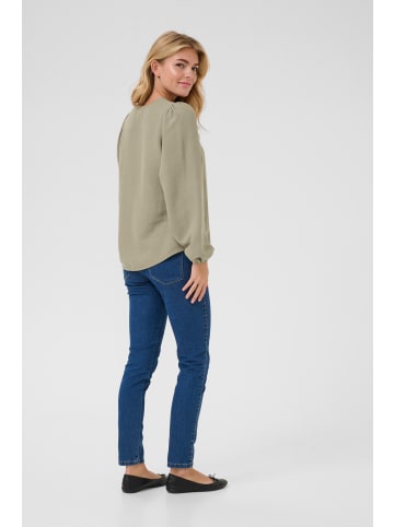 Kaffe Langarm-Bluse KAnita Regular fit in Vetiver CC