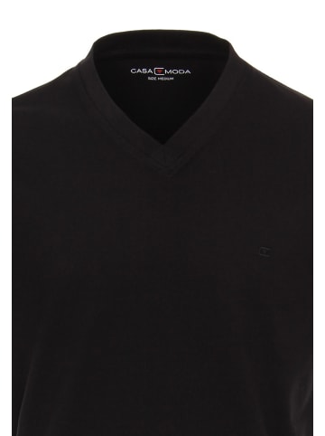Casa moda T-Shirt Basic in Schwarz / weiß