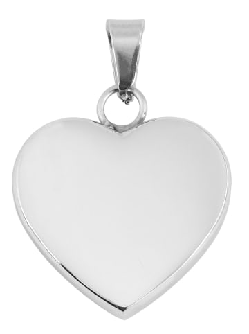 Adeliás Damen Anhänger – Herz Herzanhänger aus Edelstahl in silber
