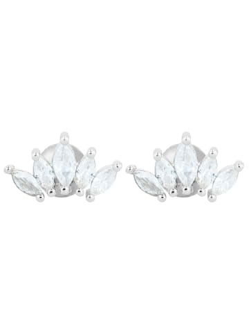 Adeliás Damen Ohrringe – Ohrstecker aus 925 Silber mit Zirkonia in silber