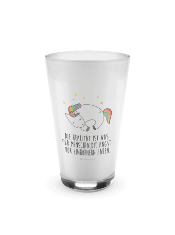 Mr. & Mrs. Panda Glas Einhorn Nacht mit Spruch in Transparent