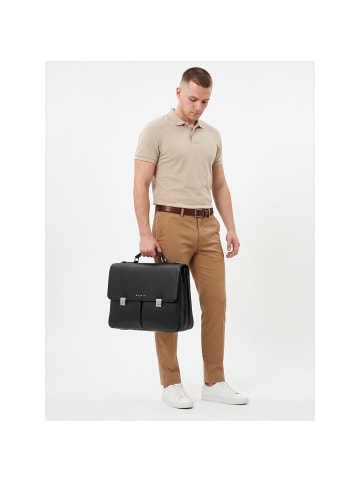 Bugatti Valencia Aktentasche Leder 43 cm Laptopfach black