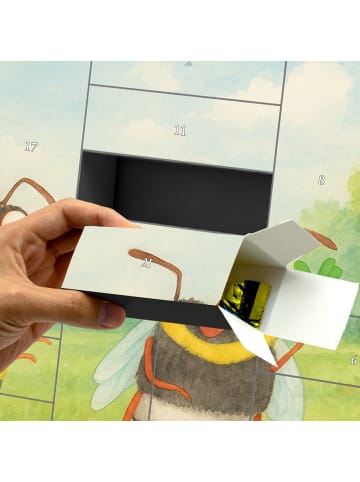 Mr. & Mrs. Panda Adventskalender Bienen Paar Design ohne Spruch in Weiß