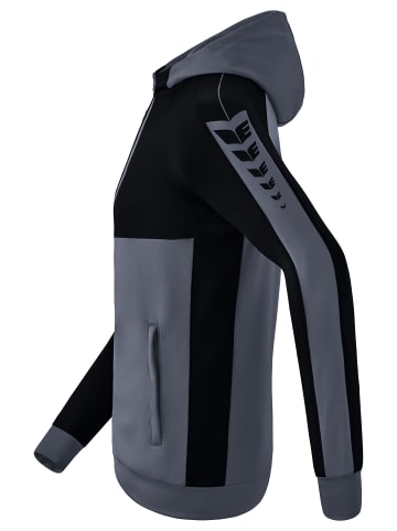 erima Herren Six Wings Trainingsjacke mit Kapuze in slate grey/schwarz