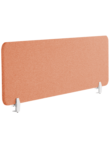 Beliani Schreibtischtrennwand WALLY in Rot - (W) 130 x (H) 40 x (L) 2 cm