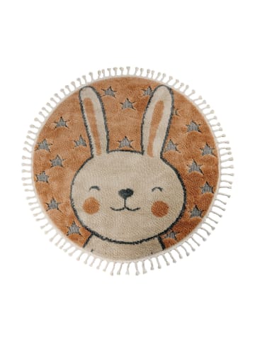 Vivorum Kinder Teppich Modena 415 in beige - rund