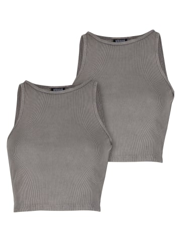 Urban Classics Cropped Tee in steelgrey