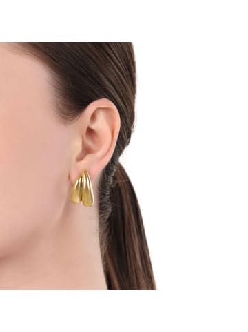 Amor Creolen Edelstahl, IP gold in Gold