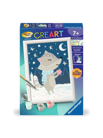 Ravensburger Malprodukte CreArt, Malen nach Zahlen Kinder - Gute Nacht, kleiner Dachs! Malen nach Zahlen Kinder Ab 7 Jahre in bunt