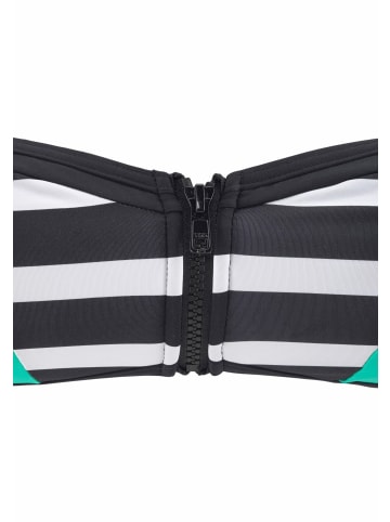 Kangaroos Bandeau-Bikini-Top in schwarz-weiß