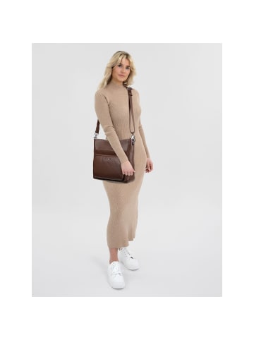 Mandarina Duck Mellow Leather Umhängetasche Leder 30 cm in milk chocolate