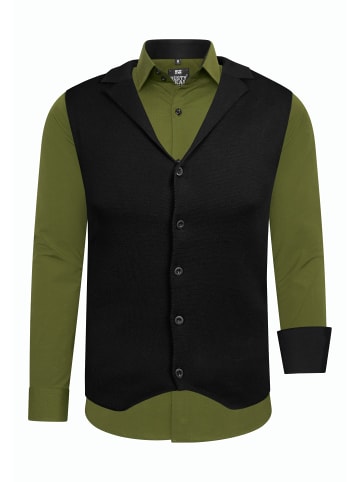Rusty Neal Hemd mit Weste 2er Set in Khaki
