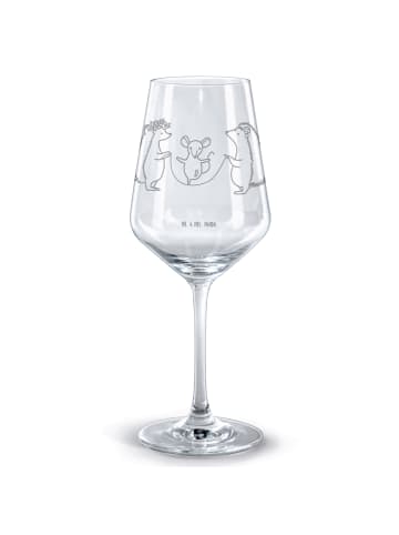 Mr. & Mrs. Panda Rotweinglas Igel Seilhüpfen ohne Spruch in Transparent