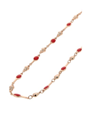 gaya Women Necklace in Rose Gold Red
