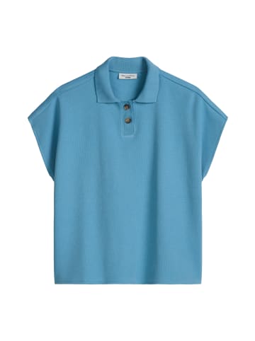 Marc O'Polo DENIM Ärmelloses Poloshirt wide in Blue Dawn