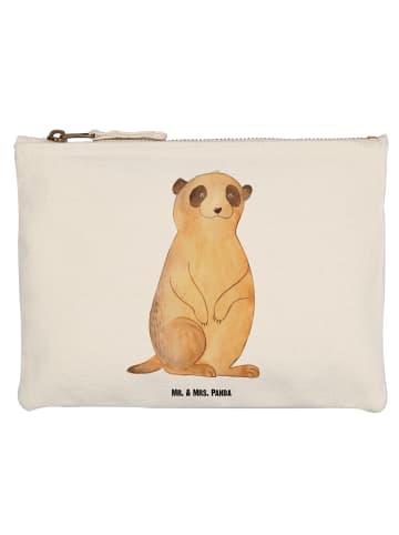 Mr. & Mrs. Panda Kosmetiktasche Erdmännchen ohne Spruch in Weiß