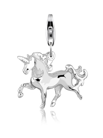 Nenalina Charm 925 Sterling Silber Einhorn in Silber