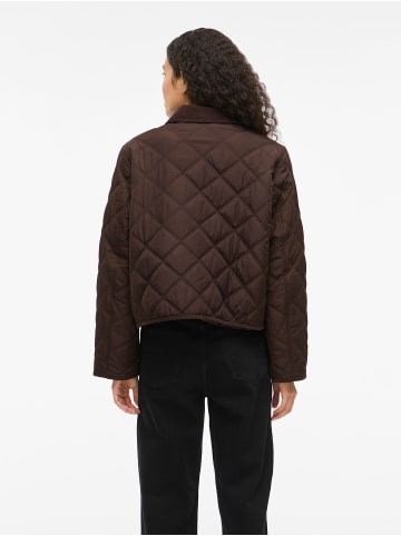 Vila Steppjacke mit Druckknöpfen und Kragen in Braun