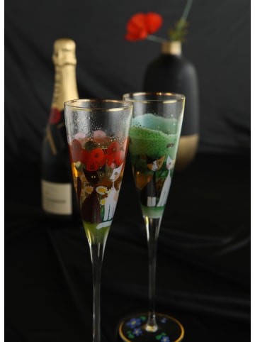 Goebel Sektglas " Rosina Wachtmeister - "Una passeggiata nel verde" " in Bunt