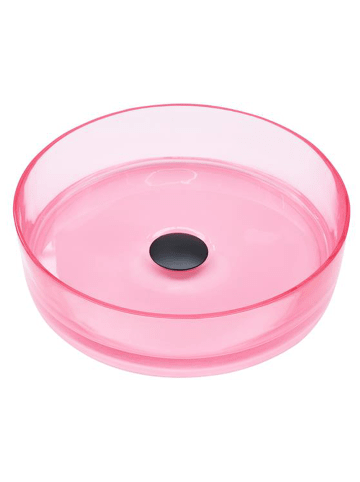 Beliani Waschbecken TOLOSA in Rosa - (W) 36 x (H) 10 x (L) 36 cm