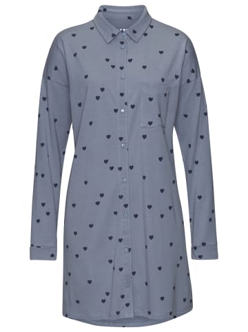 VIVANCE DREAMS Nachthemd in graublau gemustert