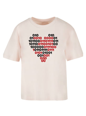 F4NT4STIC Tee I love you Binary Code Herz in pink