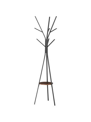 HOMCOM Garderobenständer-45L x 45B x 180H cm-Braun
