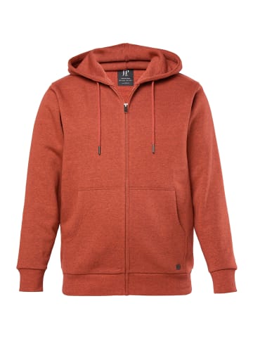 JP1880 Sweatjacke in ziegelbraun