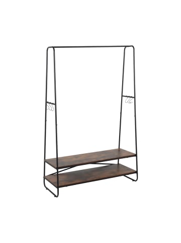 relaxdays Kleiderständer in Braun/ Schwarz - (B)100 x (H)160 x (T)45 cm