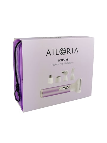 Ailoria EVAPORE SET Rasierer mit verschiedenen Aufsätzen USB in lila