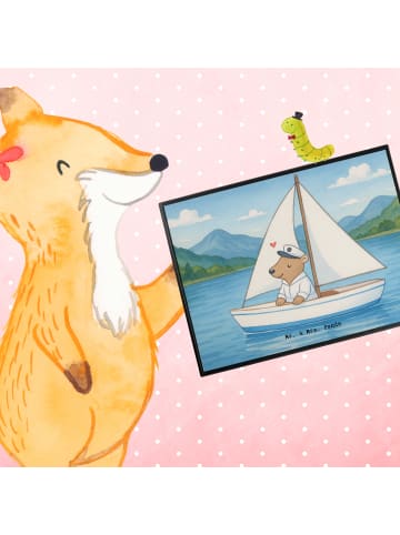 Mr. & Mrs. Panda tischpad Bär Segeln Design ohne Spruch in Weiß