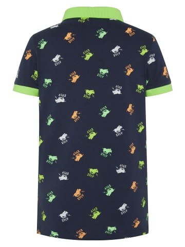 Polo Sylt Poloshirt mit Logo-Muster in Blau