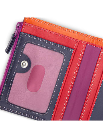 MYWALIT Geldbörse RFID Schutz Leder 9 cm  sangria multi