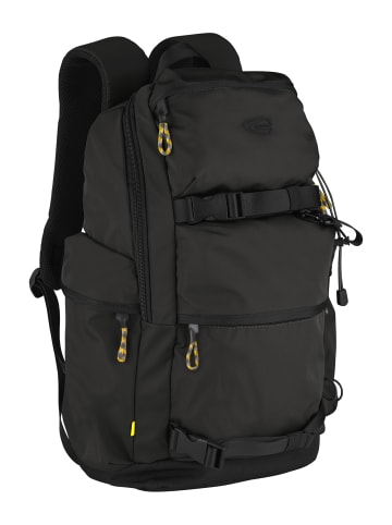 Camel Active TERRA Backpack aus recyceltem Nylon in Schwarz