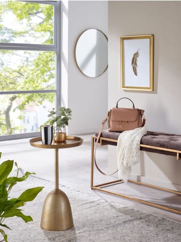 FineBuy Beistelltisch in Gold / Aluminium / 33x33x53