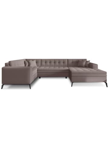 MF Design Monton Recamiere Rechts in Taupe -  (L) 180 x (B) 340 x (H) 93 cm