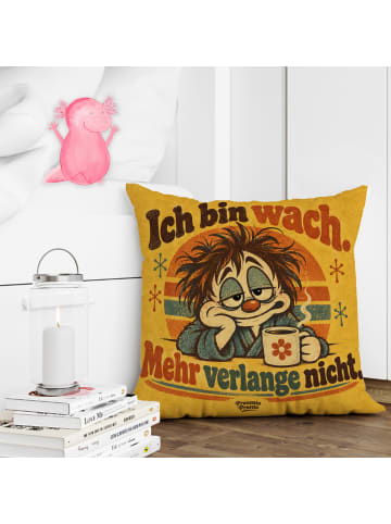 Mr. & Mrs. Panda Kopfkissen Charakter Gesicht müde Design mit Sp... in Weiß