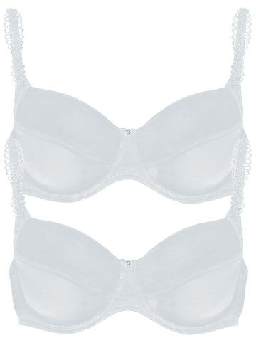Viania 2er Pack Spacer Bügel BH Sally in weiss weiss