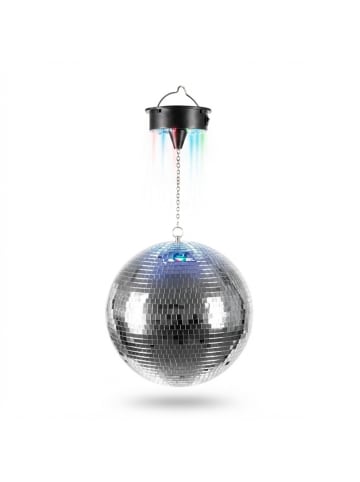 relaxdays Discokugel in Silber/ Schwarz – Ø 20 cm