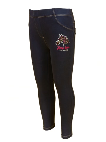 Salt and Pepper  Leggings Pferd in navy