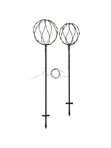 STAR Trading LED Dekoration Sphere 2er-Set in Schwarz