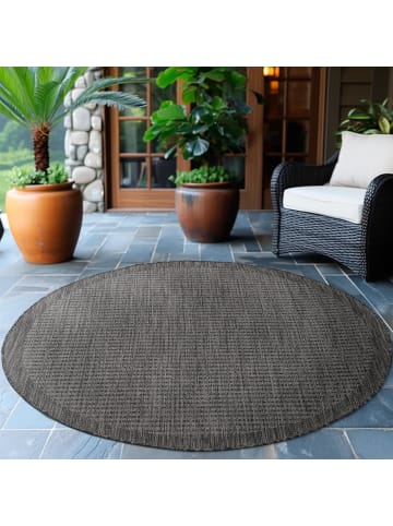 Melius Vivere Outdoor Teppich GIZA Schwarz Rund