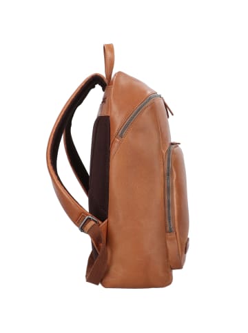 Plevier Rock Amaril Business-Rucksack Leder 43 cm Laptopfach cognac