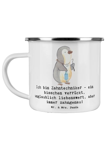 Mr. & Mrs. Panda metallbecher Zahntechniker Spaß mit Spruch in Weiß