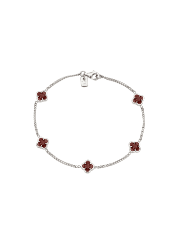 KUZZOI Armband 925 Sterling Silber in Dunkelrot