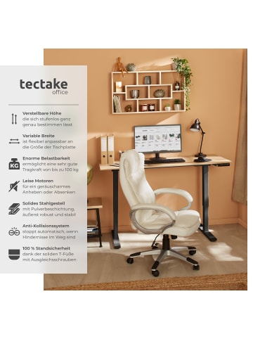 tectake Schreibtischgestell Melville höhenverstellbar 110-168x60x70-119cm